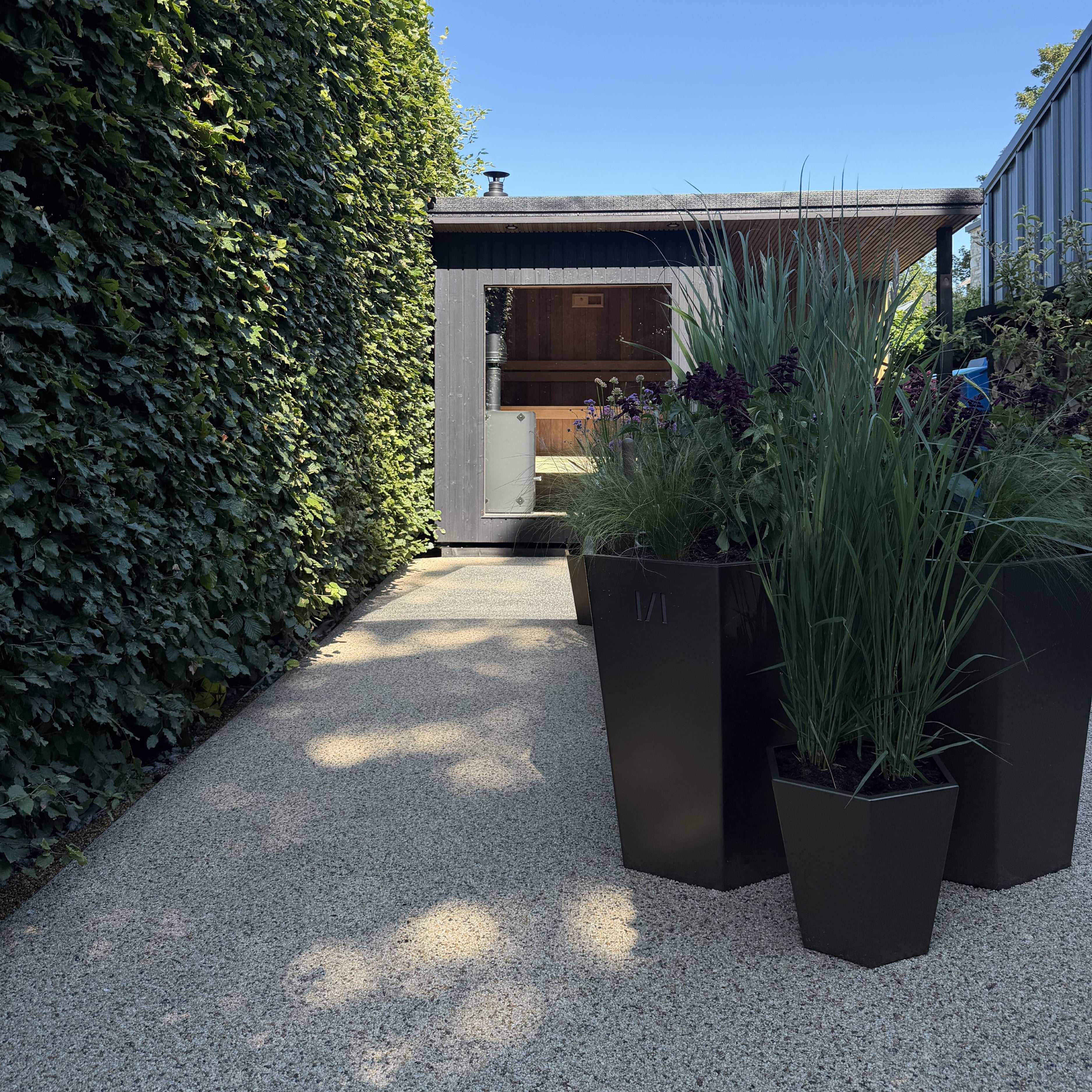 Medium Bronzed Steel Planter
