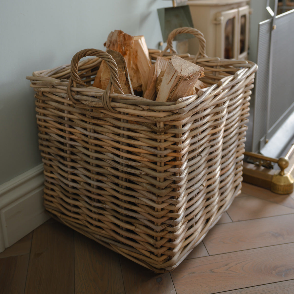 Rattan Log Basket