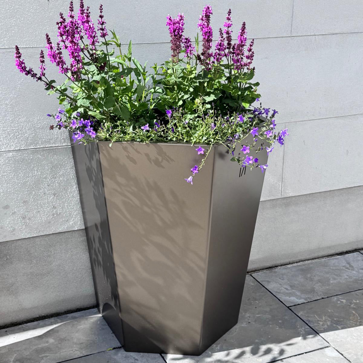 Extra Large Bronzed Flat-Back Planter