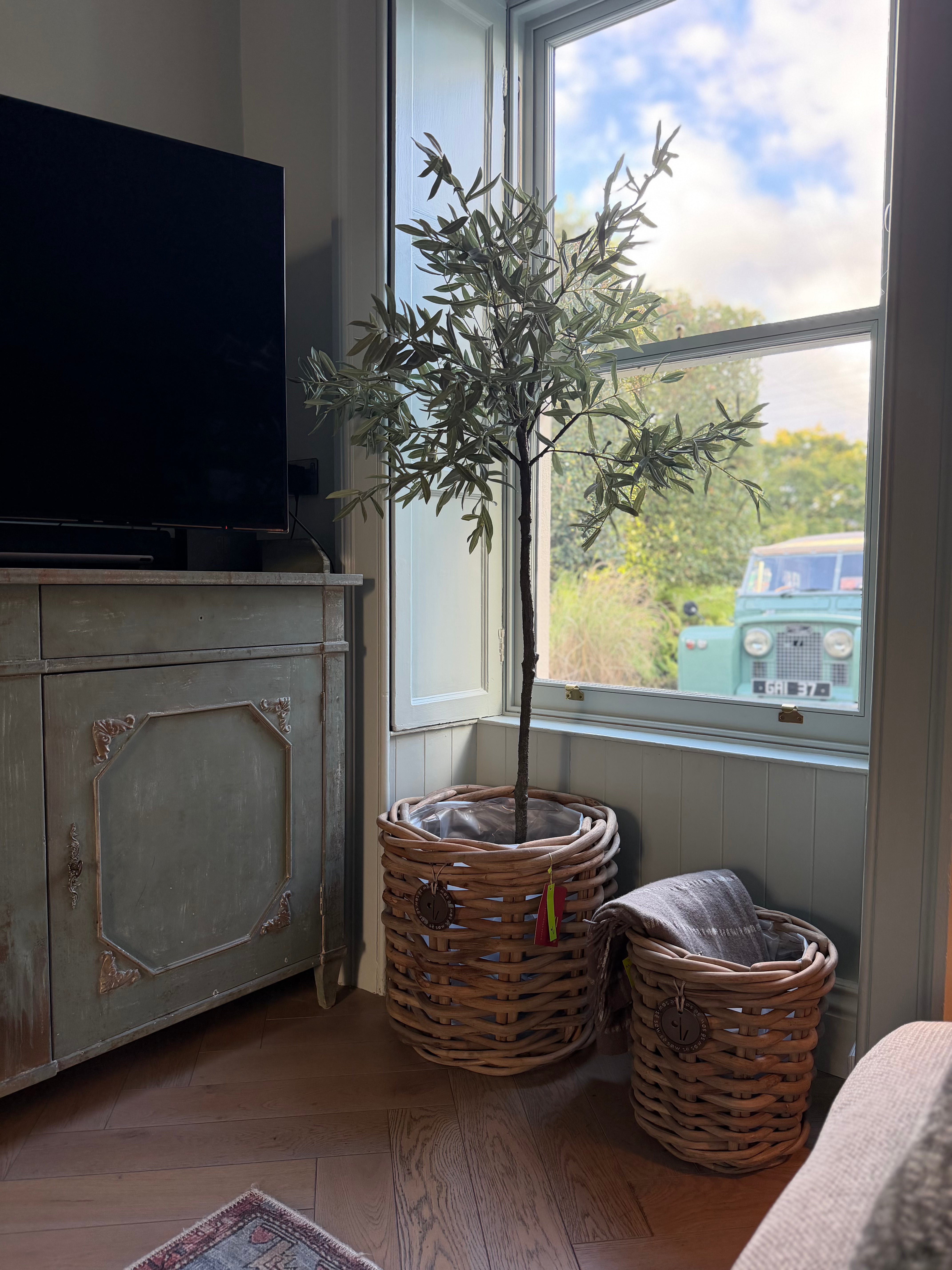 Large Round Rattan Pot