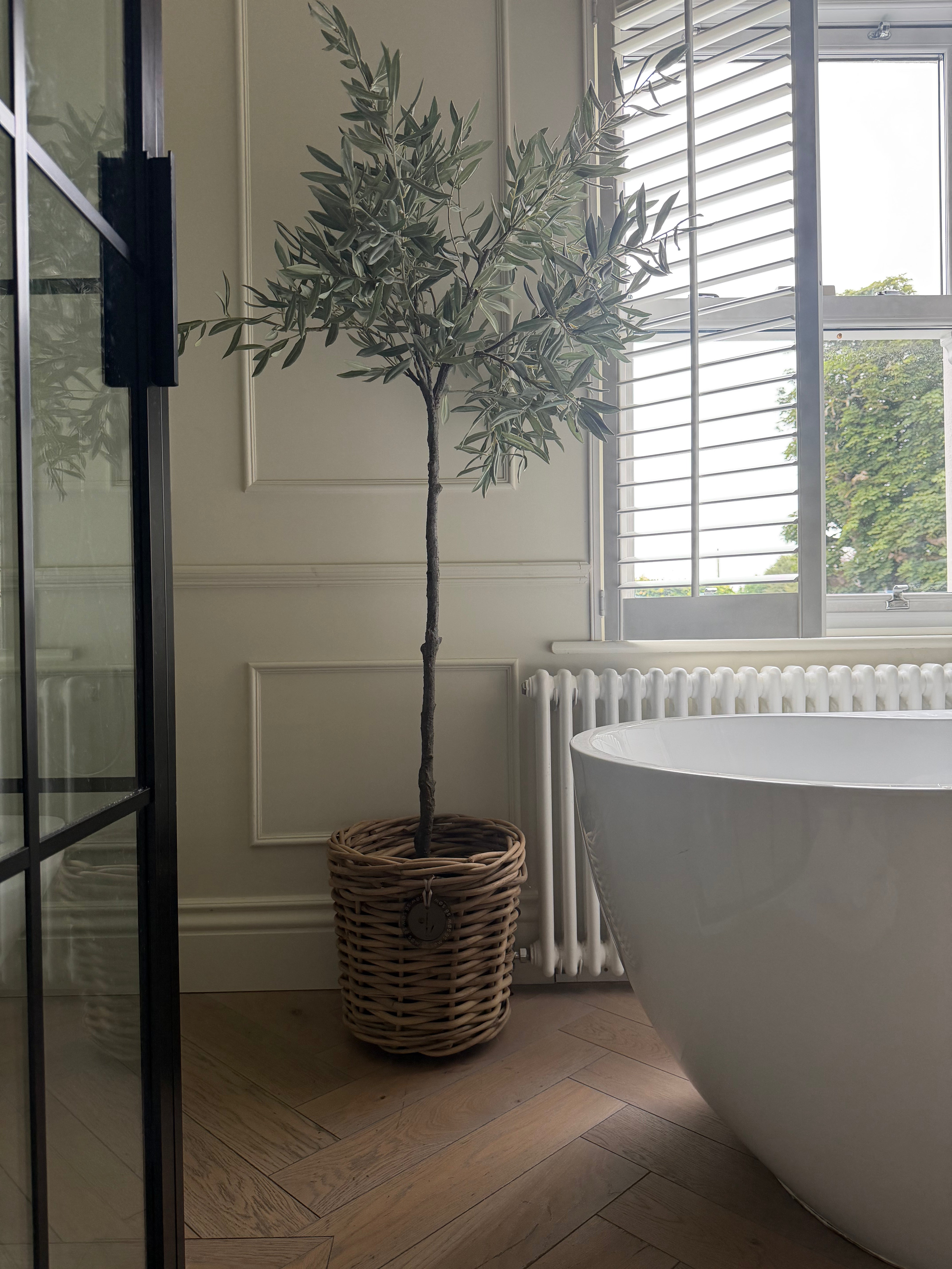 Beautiful Small Rattan Grey Pot