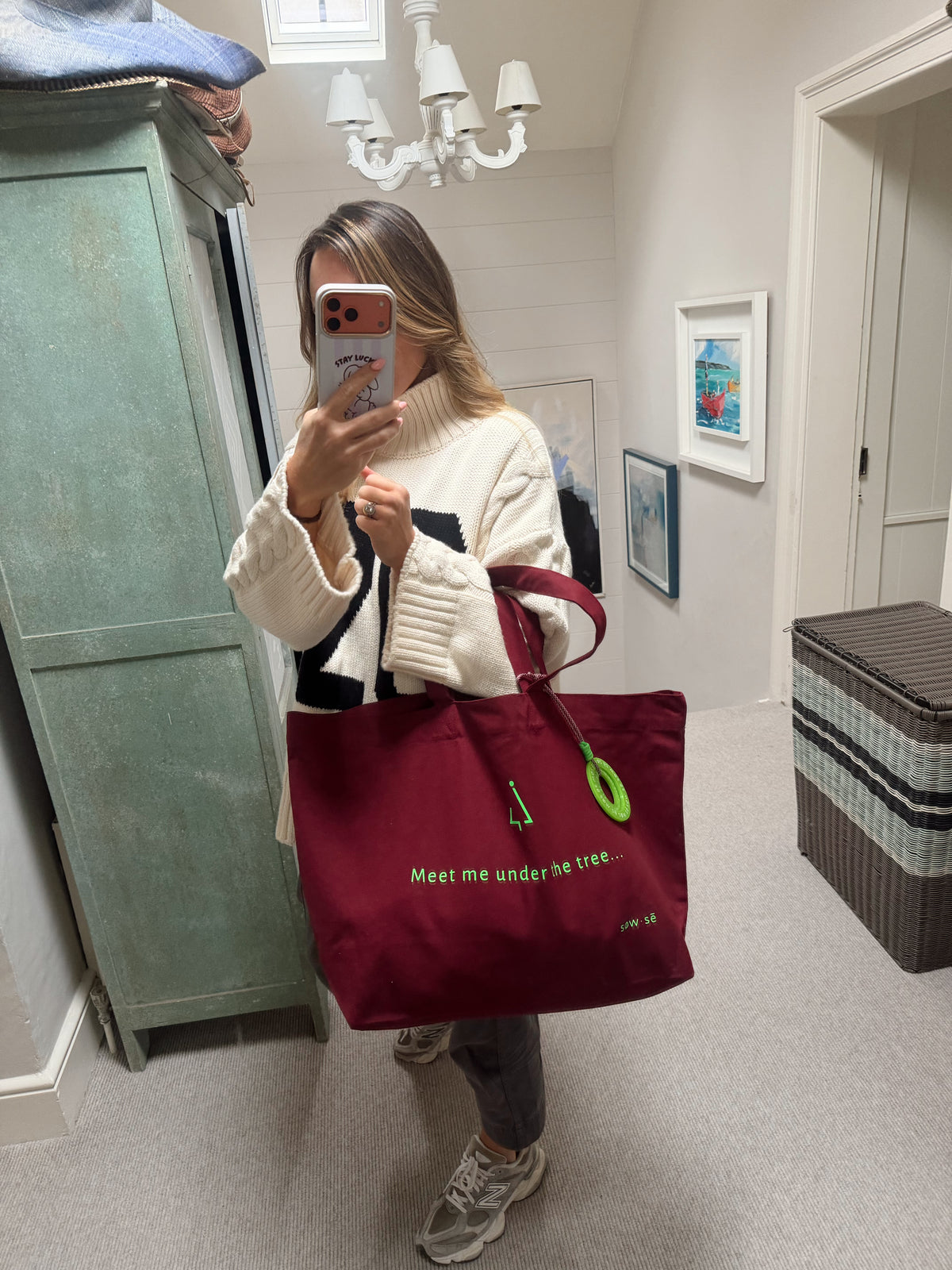 Christmas Tote Bag 'Meet me under the tree...'