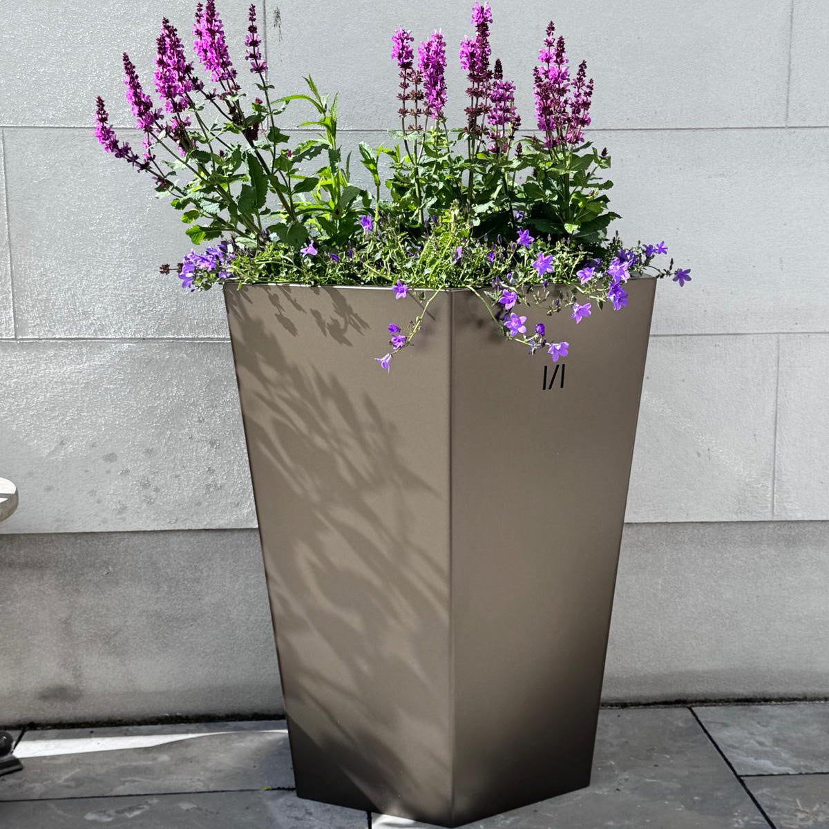 Extra Large Bronzed Flat-Back Planter