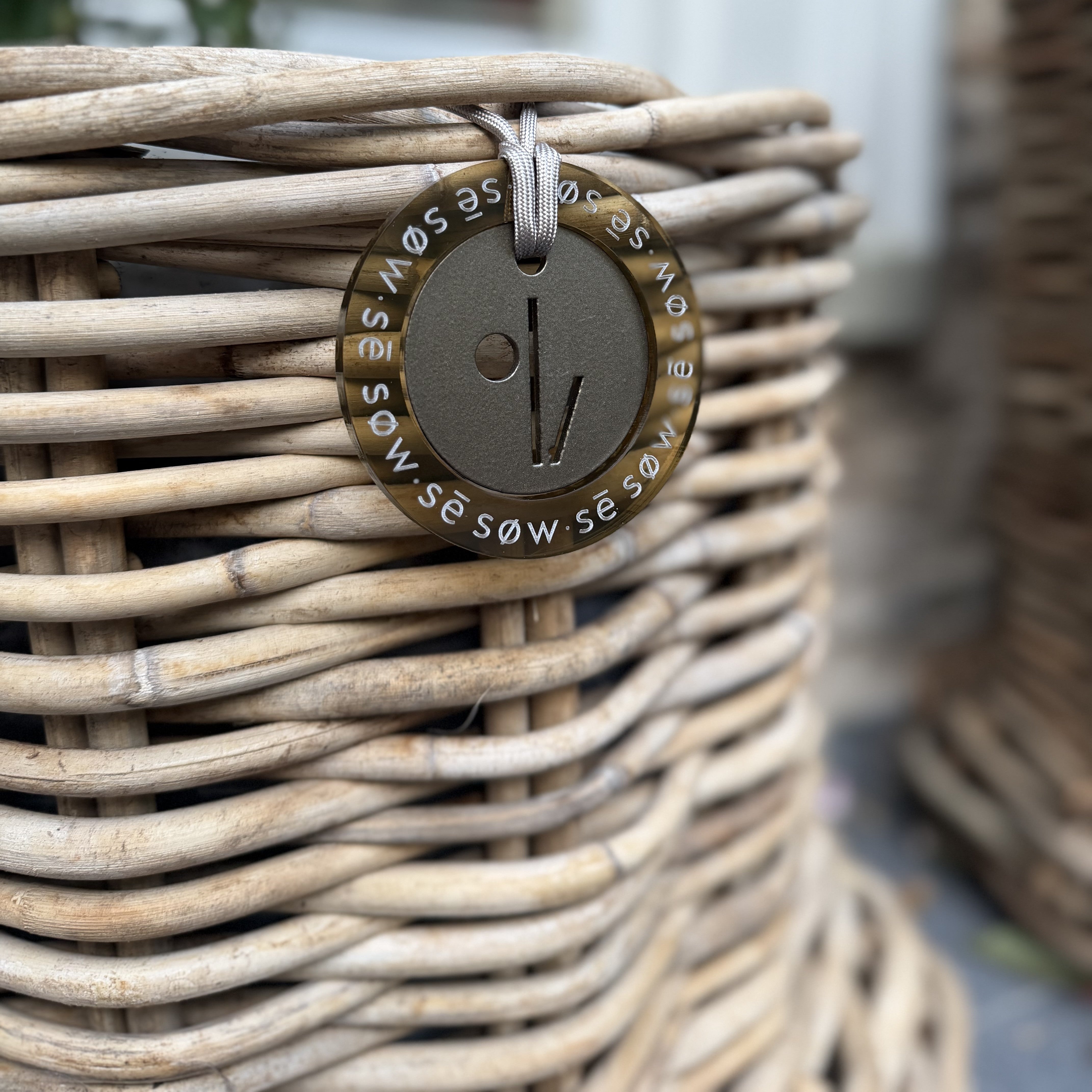 Beautiful Large Rattan Grey Pot