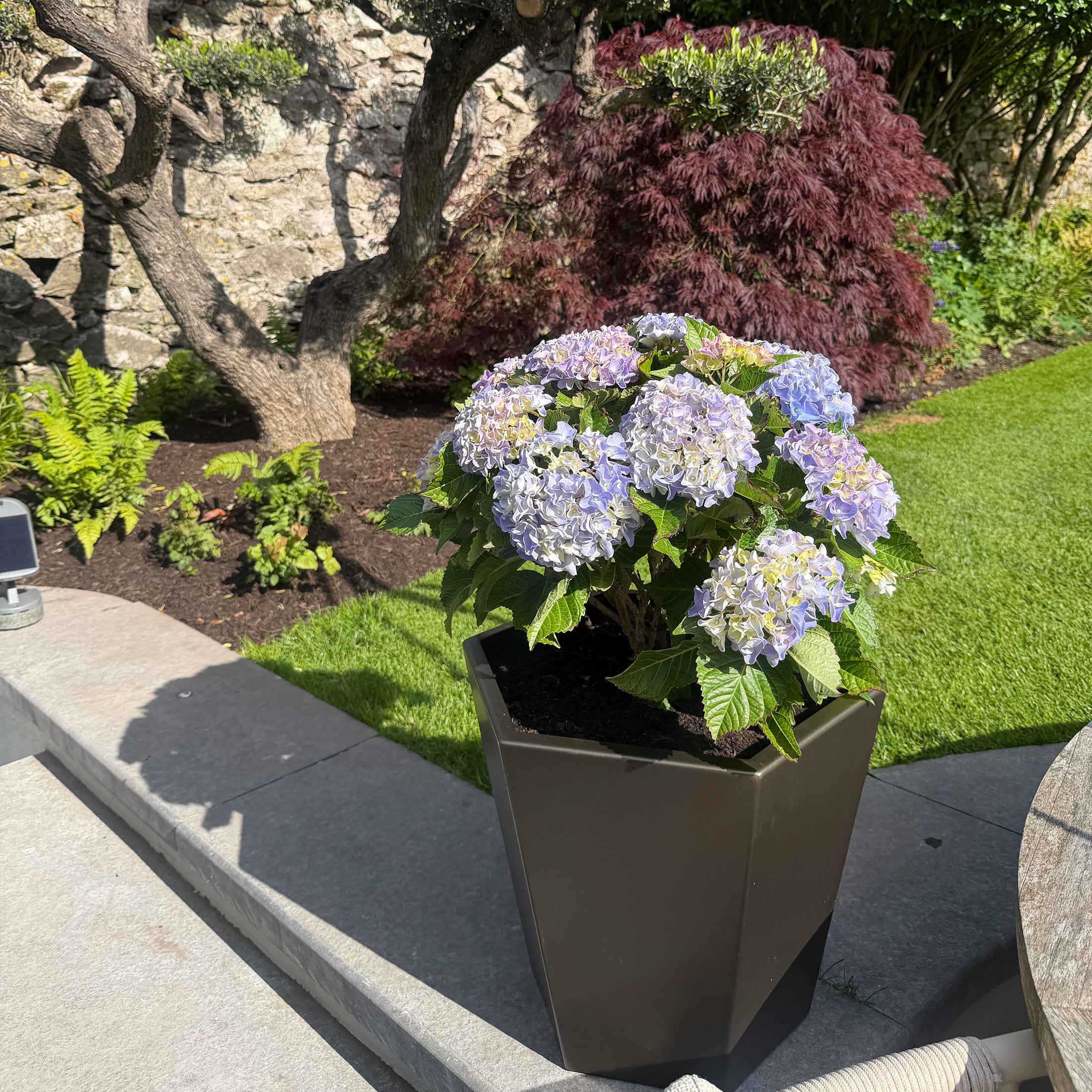 Medium Bronzed Steel Planter