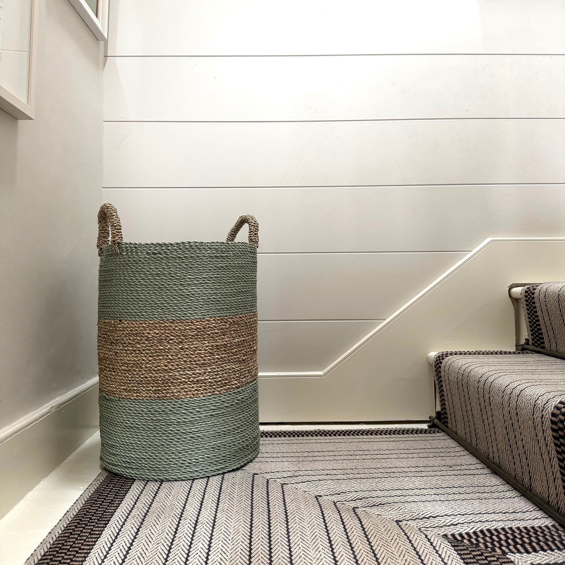 Striped Woven Storage Baskets