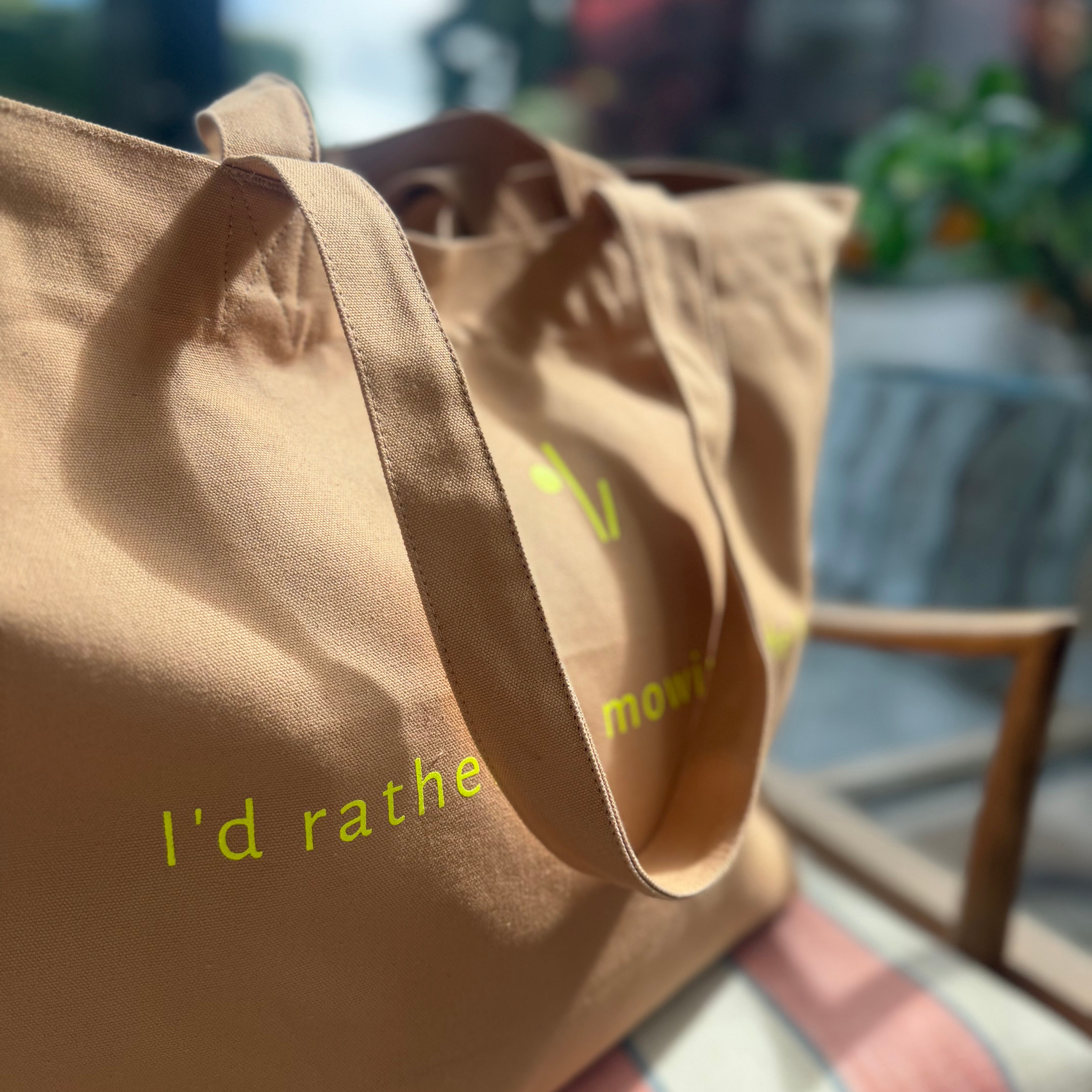 Tote Bag 'I'd Rather Be Mowing the Lawn'